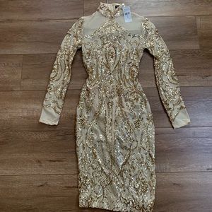 Golds sequin mido dress